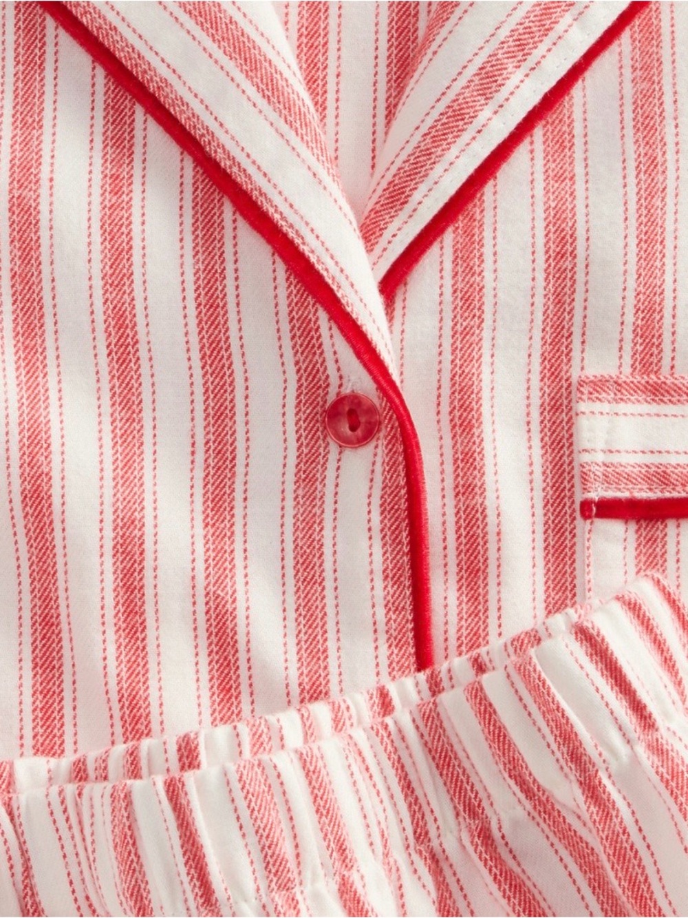 Red Stripe women’s Pajama Set - Soft Cotton Sleepwear